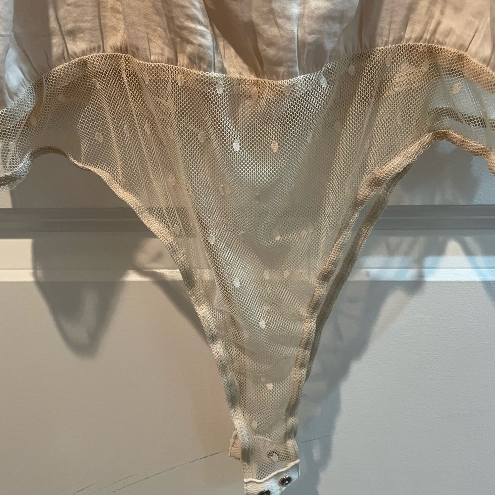 Silk Body Suit With Ruffles - Picture 5 of 5